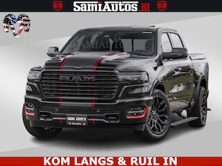 Dodge Ram NIGHT PREMIUM | 426PK | STRIPING | LUCHTVERING | HUD | PANO | 360 CAM | Full Option | LIMITED WHEELS | De Meest Luxe Pick-Up in zijn Klasse | Comfortabele Dubbele Cabine met Royale 5 Zitplaatsen | EERSTE EIGENAAR | SMOKE PACK | BOM VOL |