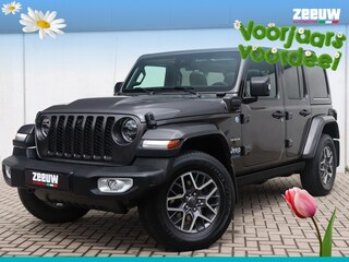 Jeep Wrangler Unlimited 4xe 380 PK Sahara | Leder | Soft Top | Trekhaak | Cam