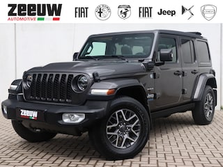 Jeep Wrangler Unlimited 4xe 380 PK Sahara | Leder | Soft Top | Trekhaak | Cam