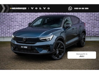 Volvo EC40 Single Motor Extended Range Ultra | Black Edition | Europa | 82 kWh | Adaptive Cruise Control | BLIS | Panoramadak | Harman / Kardon | Nubuck | 360 Camera | 20" | Memory | Elektrische Stoelen | Stoelverwarming voor & achter | Stuuverwarming |