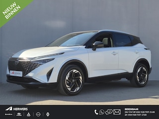 Nissan Qashqai 1.3 MHEV Xtronic N-Connecta / Facelift Model / Fabrieksgarantie tot 04-2028<100.000 / Trekgewicht 1800 kg / Cold Pack & Pack Easy / Panorama dak / Head Up Display / Elektrische achterklep / Adaptief cruise control / Rondomzicht camera /