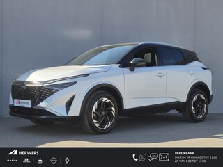 Nissan Qashqai 1.3 MHEV Xtronic N-Connecta / Facelift Model / Fabrieksgarantie tot 04-2028<100.000 / Trekgewicht 1800 kg / Cold Pack & Pack Easy / Panorama dak / Head Up Display / Elektrische achterklep / Adaptief cruise control / Rondomzicht camera /