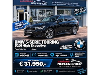 BMW 5-serie Touring 520i High Executive | Pano | Leder |  04-2021 98.473 KM