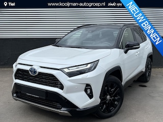 Toyota RAV4 2.5 Hybrid AWD Bi-tone Trekhaak, navigatie Apple CarPlay/Android Auto, parkeersensoren v&a, stoelverwarming, stuurverwarming, elektr. achterklep