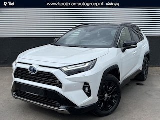 Toyota RAV4 2.5 Hybrid AWD Bi-tone Trekhaak, navigatie Apple CarPlay/Android Auto, parkeersensoren v&a, stoelverwarming, stuurverwarming, elektr. achterklep