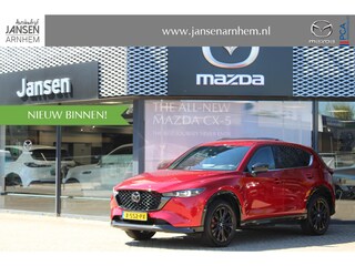 Mazda CX-5 2.0 e-SkyActiv-G M Hybrid 165 Homura , Automaat, Trekhaak, Leder, 19 inch LMV, 360 View, Apple Carplay, Bose, NAVI, Adap. Cruise, Clima, Stuur en Stoelverwarming, Stoelventilatie, LKA, BSM, Auto. Achterklep