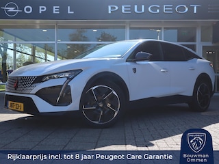 Peugeot 408 GT Hybrid 145pk e-DCS6 Automaat, Rijklaarprijs, Navigatie 360 graden Camera Adaptieve cruise control Elekrtische kofferklep