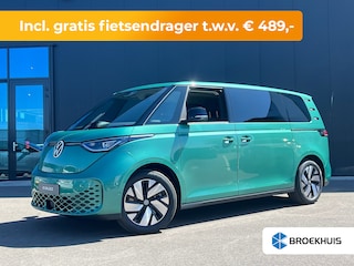 Volkswagen ID. Buzz Pro Bulli 86 kWh LWB 7p. | 7 Persoons | Glazen dak | Trekhaak | IQ-Light | Camera | Voorraad