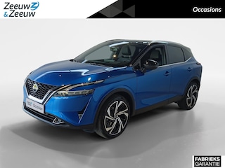 Nissan Qashqai 1.3 MHEV Xtronic Tekna Plus | trekhaak | 1800kg trekgewicht | Nappa lederen bekleding | Stoel geheugen| Stuur-, stoel- en voorruitverwarming | Navigatie | 360grd camera | Zeer nette en complete auto | Dealer onderhouden |