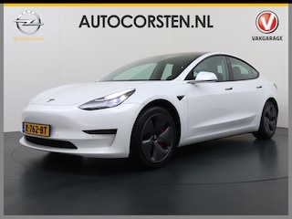 Tesla Model 3 RWD LFP-Accu SR plus Soh 91% 325PK Lmv 18" AutoPilot FSD Leder Panoramadak Adaptive-Cruise Camera's Elektr.-Stuur+Stoelen+Spiegels+Geheugen+Easy-Entry+Verwarmde stoelen Park assistent Pdc WIFI Lane-Assist Speed-Assist Navi LED Comfortstoelen ACC DAB Voorverwarmen interieur via App Keyless One-Pedal-Drive Origineel Nederlandse auto tot 11kw laden thuis!