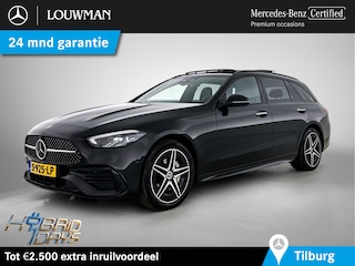 Mercedes-Benz C-klasse Estate 300 e AMG Plug-In Hybride | AMG-Line Interieur | AMG-Line Exterieur | 360 Camera | Panorama Schuifkanteldak | Nightpakket | Trekhaak | Inclusief 24 maanden MB Certified garantie voor Europa.