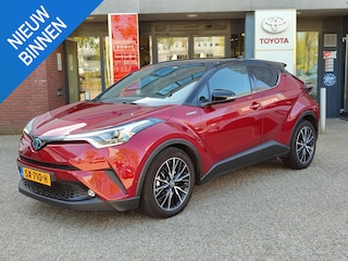 Toyota C-HR 1.8 Hybrid BI-TONE NL-AUTO 1E-EIG STOEL/STUURVERW BLIND SPOT JBL-AUDIO KEYLESS NAVI CLIMA AD-CRUISE 18'' LM-VELGEN LED BLUETOOTH