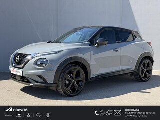 Nissan Juke 1.0 DIG-T Tekna Automaat / Fabrieksgarantie tot 3-2028 / Navigatie / Camera / Adpatieve Cruise / Lederen Bekleding / Stoelverwarming / Stuurwiel Verwarming / 360 Camera / DAB /