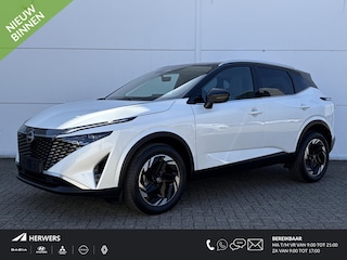 Nissan Qashqai 1.3 MHEV Xtronic N-Connecta Automaat / Facelift Model / Fabrieksgarantie tot 04-2028<100.000 / Trekgewicht 1800 kg / Cold Pack & Pack Easy / Panorama dak / Head Up Display / Elektrische achterklep / Adaptief cruise control / Rondomzicht camera /