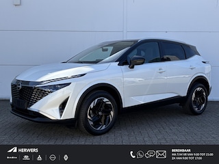 Nissan Qashqai 1.3 MHEV Xtronic N-Connecta Automaat / Facelift Model / Fabrieksgarantie tot 04-2028<100.000 / Trekgewicht 1800 kg / Cold Pack & Pack Easy / Panorama dak / Head Up Display / Elektrische achterklep / Adaptief cruise control / Rondomzicht camera /