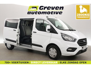 Ford Transit Custom 2.0 TDCI L2H1 | DC | 6 Zits | 2800kg Trekgew. | Airco | Cruise | 2xSchuifdeur | Parkeersens. | Trekhaak