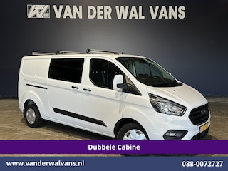 Ford Transit Custom 2.0 TDCI 170pk L2H1 Dubbele Cabine Euro6 Airco | 6-Zits | Camera | Navigatie | LED | Apple Carplay Android Auto, Cruisecontrol, Stoelverwarming, Verwarmde voorruit, Parkeersensoren, 2800kg trekvermogen, Dakdragers