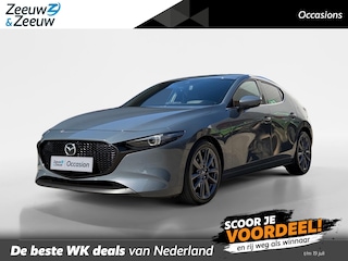 Mazda 3 2.0 e-SkyActiv-G M Hybrid 122 Comfort met Bose | Apple Carplay / Android Auto | Navigatiesysteem | Licht + Regensensor | Elektrisch Verstelbare Bestuurderstoel  | Stoel + Stuurverwarming | Parkeersensoren Voor + Achter | Camera Achter | 18"Lichtmetalen velgen | Lederen Bekleding | Cruise Control Adaptief