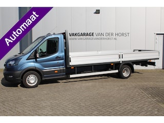 Ford Transit 350 2.0-165pk TDCI L5H1 Trend RWD Chassis enkele cabine met open laadbak AUTOMAAT ! Unieke bedrijfswagen ! Slechts 12.700km ! Airco, stoel-, spiegel- en voorraamverw., metallic lak, adapt. cruise cntrl, dodehoek assistent, camera, parkeersensoren voor, trekhaak etc.
