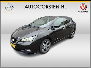 Nissan Leaf e+ Tekna 62kWh 218pk LEER Apple Carplay Android Auto Cruise control adaptief 360°Camera Navi Ecc Stoel+Stuurverwarming Keyless DAB Dodehoek detector Rijstrooksensor met correctie Uitparkeer waarschuwing Verkeersbord detectie Bluetooth Privacy Glas Lmv 17" Grootste Accu Grootste Actieradius Hoogste vermogen 218pk !