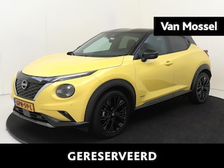 Nissan Juke 1.6 Hybrid N-Sport | Full options TEch pakket  cold pakket en Interieur pakket| airco automatisch | Apple Carplay/Android Auto |Adaptive cruise control | lederen interieurdelen m| LED koplampen | lichtmetalen velgen 19" | navigatiesysteem full map | rijstrooksensor met correctie | two-tone |