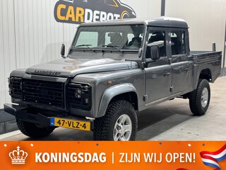 Land Rover Defender 2.4 TD 130" S Crew Cab Rondom Led, alle vloeistoffen vervangen, nieuwe motor, Grijs kenteken, Aircom koppeling massavliegwiel nieuw.