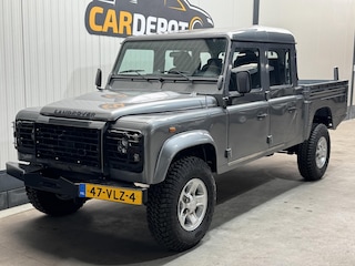 Land Rover Defender 2.4 TD 130" S Crew Cab Rondom Led, alle vloeistoffen vervangen, nieuwe motor, Grijs kenteken, Aircom koppeling massavliegwiel nieuw.