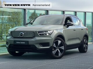 Volvo XC40 Recharge Core Parkeer camera, Verwarmde stoelen + Stuur, 42.000KM, Parkeer verwarming met Timer, Semi Electrische trekhaak, Apple Car Play - Android auto, Sage Green metallic 1e eigenaar
