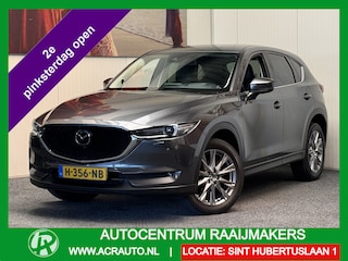 Mazda CX-5 2.0 SKYACTIVE-G 165 LUXURY AUTOMAAT NAVIGATIE ADAPTIVE CRUISE CONTROL HEAD-UP DISPLAY KEYLESS GO APPLE CARPLAYANDROID RIJSTROOKSENSOREN DODEHOEKSENSOREN 360 CAMERA ZEER MOOI !!