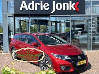 Honda Civic Tourer 1.8 Elegance | AUTOMAAT | TREKHAAK | ACHTERUITRIJCAMERA | PARKEERSENSOREN | NAVIGATIE | CROSS CLIMATE BANDEN | 17 INCH | CRUISE CONTROL |