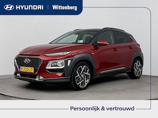 Hyundai Kona 1.6 GDI HEV PREMIUM | TWO TONE | TREKHAAK | LEDER | NAVI | CLIMA | CRUISE ADAPT. | CAMERA | 18'' LM VELGEN | M+S BANDEN | APPLE CAR PLAY & ANDROID AUTO | STOEL- & STUURVERWARMING |