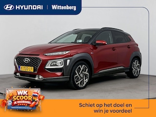 Hyundai Kona 1.6 GDI HEV PREMIUM | TWO TONE | TREKHAAK | LEDER | NAVI | CLIMA | CRUISE ADAPT. | CAMERA | 18'' LM VELGEN | M+S BANDEN | APPLE CAR PLAY & ANDROID AUTO | STOEL- & STUURVERWARMING |