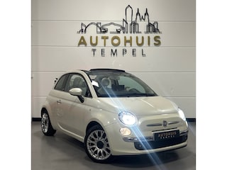 Fiat 500 1.2 Lounge Cabrio Carplay Airco Parkeersensoren Leder/Stof Isofix Nwe Apk 16Inch