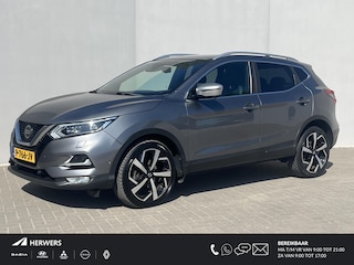 Nissan Qashqai 1.3 DIG-T Tekna + / Dealeronderhouden / Trekhaak  (1.500kg trekgewicht) / Panoramadak / Navigatie / Apple Carplay Android / Leder / Camera 360° / 19" Licht Metalen wielen /