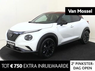 Nissan Juke 1.6 Hybrid Red-Line Edition 143PK | Limited Edition 1 of 25 | Rode Details | BOSE Audio | Adaptieve Cruise Control | 360 Camera | Stoel,- Stuur en Voorruitverwarming | 19'' Inch Zwarte Velgen | Zwart Leder Interieur | Apple CarPlay & Android Auto