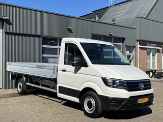 Volkswagen Crafter 35 2.0 TDI L4 Open laadbak Pick-up Airco Cruise controle 3-Persoons 1e eigenaar Dealer onderhouden p-up bakwagen Achterruitrijcamera Lederbekleding Werkverlichting