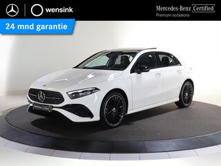 Mercedes-Benz A-klasse 250 e Star Edition AMG Line | Night | Panoramadak | Multispaaks AMG velgen| Widescreen | Sfeerverlichting | Stoelverwarming |