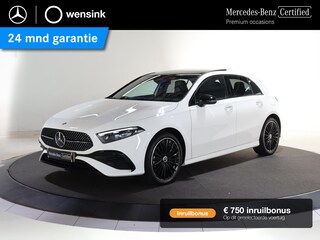 Mercedes-Benz A-klasse 250 e Star Edition AMG Line | Night | Panoramadak | Multispaaks AMG velgen| Widescreen | Sfeerverlichting | Stoelverwarming |