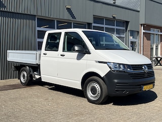 Volkswagen Transporter 2.0 TDI L2H1 DC Euro 6 Pick up Dubbele cabine open laadbak Pick-up Airco Telefoonverbinding 1e eigenaar 6-Persoons Werkverlichting P-up Doka Pritsche