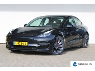 Tesla Model 3 Performance AWD 75 kWh | Autopilot | Panoramadak | Navigatie | Lederen bekleding | 20" lichtmetalen velgen |