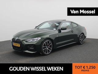 BMW 4-serie Coupé 430i High Executive | M-SPORT | Panoramadak | Cognac Leder | Laser LED | Apple Carplay / Android Auto | Achteruitrijcamera | Stoelverwarming | Hi-Fi | Cruise Control | Parkeersensoren | Navigatie | Live Cockpit | 19' Lichtmetalen Velgen |