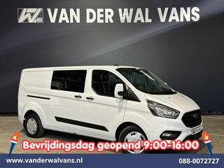 Ford Transit Custom 2.0 TDCI 130pk Automaat L2H1 Dubbele Cabine Inrichting Euro6 Airco | 6-Zits | Camera | Navigatie | LED Apple Carplay, Android Auto, Cruisecontrol, Trekhaak, Stoelverwarming, Verwarmde voorruit, Parkeersensoren, Achterklep