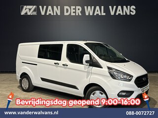 Ford Transit Custom 2.0 TDCI 130pk Automaat L2H1 Dubbele Cabine Inrichting Euro6 Airco | 6-Zits | Camera | Navigatie | LED Apple Carplay, Android Auto, Cruisecontrol, Trekhaak, Stoelverwarming, Verwarmde voorruit, Parkeersensoren, Achterklep