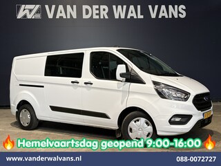 Ford Transit Custom 2.0 TDCI 130pk Automaat L2H1 Dubbele Cabine Inrichting Euro6 Airco | 6-Zits | Camera | Navigatie | LED Apple Carplay, Android Auto, Cruisecontrol, Trekhaak, Stoelverwarming, Verwarmde voorruit, Parkeersensoren, Achterklep