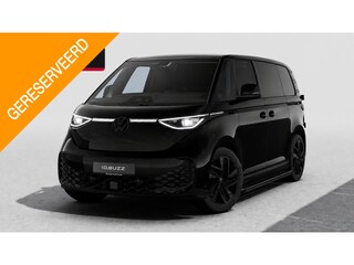 Volkswagen ID. Buzz 4MOTION Limited Edition 79 kWh "Black Edition" | Trekhaak | 2x Schuifdeur incl. sluithulp | Sidebars | Leder interieur | 20" inch "Solna" | Achterdeuren |