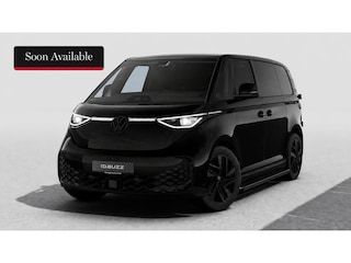 Volkswagen ID. Buzz 4MOTION Limited Edition 79 kWh "Black Edition" | Trekhaak | 2x Schuifdeur incl. sluithulp | Sidebars | Leder interieur | 20" inch "Solna" | Achterdeuren |