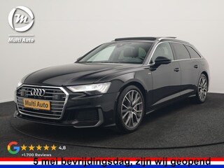 Audi A6 Avant 50 TFSI e Quattro 2x S Line PHEV 300pk Dealer O.H. | Trekhaak Af Fabriek | Panodak | Head Up | Adaptive Cruise | Matrix LED | Bang & Olufsen | Lederen Comfortzetels Memory & Ventilatie | Camera | Keyless | Blis | 20"L.M | Plug In Hybrid |