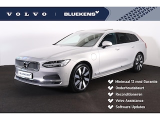 Volvo V90 T6 Recharge AWD Plus Bright - Panorama/schuifdak - IntelliSafe Assist & Surround - 360º Camera - Harman Kardon audio - Adaptieve LED koplampen - Verwarmde voorstoelen, stuur & achterbank - Parkeersensoren voor & achter - Elektr. bedienb. voorstoelen met geheugen - Draadloze tel. lader - Extra getint glas - Inklapbare trekhaak - 19' LMV