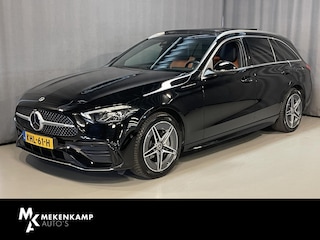 Mercedes-Benz C-klasse Estate 300 e Star Edition AMG Line 18"/Panoramadak/Trekhaak/Stuur + stoelverwarming/Adaptieve cruise/Dodehoek/Sfeerverlichting premium/Elektrische klep/Apple Carplay & Android Auto