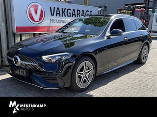 Mercedes-Benz C-klasse Estate 300 e Star Edition AMG Line 18"/Panoramadak/Trekhaak/Stuur + stoelverwarming/Adaptieve cruise/Dodehoek/Sfeerverlichting premium/Elektrische klep/Apple Carplay & Android Auto